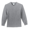 Port & Co Long Sleeve Essential Pocket Tee.