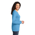 Port & Co Women's Long Sleeve Core Cotton Tee.