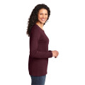 Port & Co Women's Long Sleeve Core Cotton Tee.