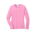 Port & Co Women's Long Sleeve Core Cotton Tee.