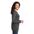 Port & Co Women's Long Sleeve Core Cotton Tee.