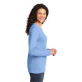 Port & Co Women's Long Sleeve Core Cotton Tee.
