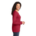 Port & Co Women's Long Sleeve Core Cotton Tee.
