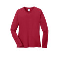 Port & Co Women's Long Sleeve Core Cotton Tee.
