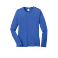Port & Co Women's Long Sleeve Core Cotton Tee.