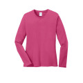 Port & Co Women's Long Sleeve Core Cotton Tee.