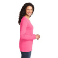 Port & Co Women's Long Sleeve Core Cotton Tee.