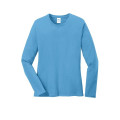 Port & Co Women's Long Sleeve Core Cotton Tee.