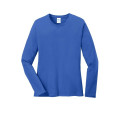 Port & Co Women's Long Sleeve Core Cotton Tee.