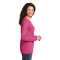 Port & Co Women's Long Sleeve Core Cotton Tee.