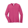 Port & Co Women's Long Sleeve Core Cotton Tee.