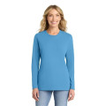 Port & Co Women's Long Sleeve Core Cotton Tee.
