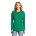 Port & Co Women's Long Sleeve Core Cotton Tee.
