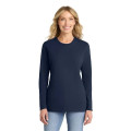 Port & Co Women's Long Sleeve Core Cotton Tee.