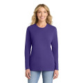 Port & Co Women's Long Sleeve Core Cotton Tee.