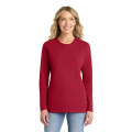 Port & Co Women's Long Sleeve Core Cotton Tee.