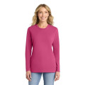 Port & Co Women's Long Sleeve Core Cotton Tee.