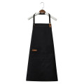 14 oz. Canvas Kitchen Apron w/ Leather accent & 2 pockets