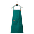 14 oz. Canvas Kitchen Apron w/ Leather accent & 2 pockets