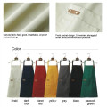 14 oz. Canvas Kitchen Apron w/ Leather accent & 2 pockets