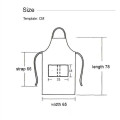 14 oz. Canvas Kitchen Apron w/ Leather accent & 2 pockets