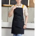 14 oz. Canvas Kitchen Apron w/ Brown shoulder Strap