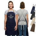 100% Cotton Canvas Kitchen Aprons w/ Detachable cross straps
