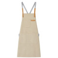 14 oz Thick Canvas Kitchen Apron w/ Cross Straps & 3 Pockets