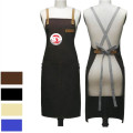 14 oz Thick Canvas Kitchen Apron w/ Cross Straps & 3 Pockets