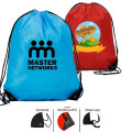 210D Sublimated Drawstring Bag w/ Reinforced Edge 14" x 17"