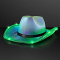 Light Up Iridescent Cowgirl Hat with Black Band