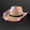 Light Up Iridescent Cowgirl Hat with Black Band