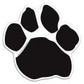 Small Paw Print Car Sign Magnet