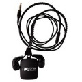 Zipper Ear Buds with Pull -  Black