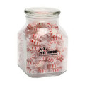Striped Peppermints in Lg Glass Jar