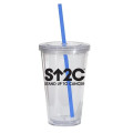Double Wall 16 Oz Tumbler - Clear