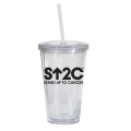 Double Wall 16 Oz Tumbler - Clear