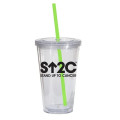 Double Wall 16 Oz Tumbler - Clear