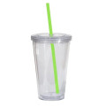 Double Wall 16 Oz Tumbler - Clear