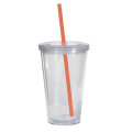 Double Wall 16 Oz Tumbler - Clear