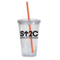 Double Wall 16 Oz Tumbler - Clear