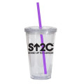Double Wall 16 Oz Tumbler - Clear