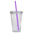Double Wall 16 Oz Tumbler - Clear
