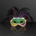 Light Up Mardi Gras Masks, Festive Feathers