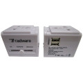 UNIVERSAL INTERNATIONAL TRAVEL AC ADAPTER WITH USB PORT
