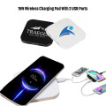 15W Wireless Charging Pad For Cell Phones With 2 USB Chargin