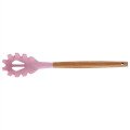 Silicone Cooking Or Serving Utensil With Wooden Handle