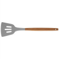 Silicone Cooking Or Serving Utensil With Wooden Handle