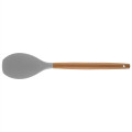 Silicone Cooking Or Serving Utensil With Wooden Handle