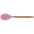 Silicone Cooking Or Serving Utensil With Wooden Handle